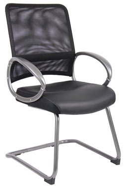 Boss Mesh Back with Pewter Finish Guest Chair (B64XX)