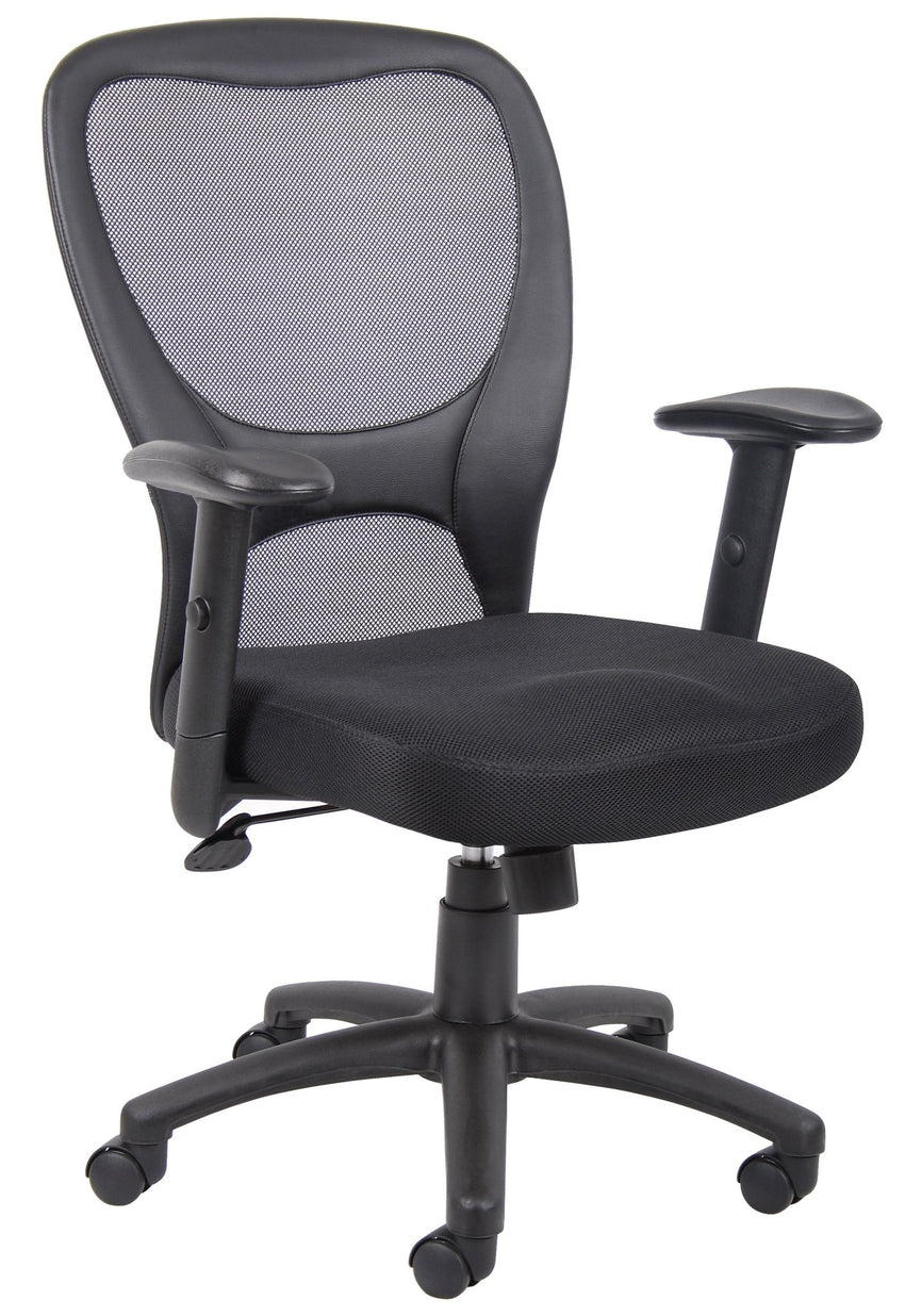 Boss Budget Mesh Task Chair, Black (B6508) - SchoolOutlet