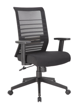 Boss Mesh Task Chair with Synchro-Tilt Mechanism, Black (B6566)