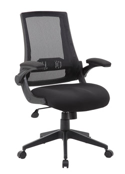 Boss Mesh Flip Arm Task Chair, Black (B6776)