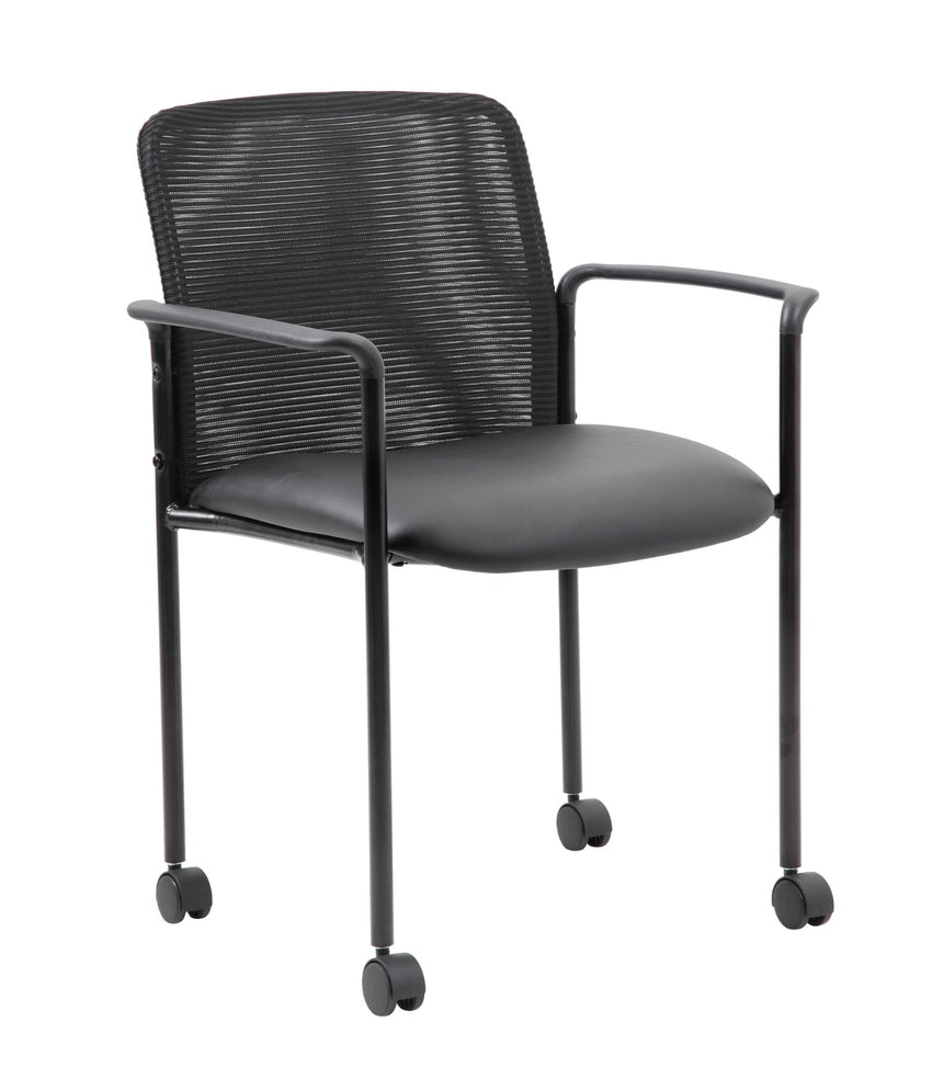Boss Mesh Stackable Guest Chair with Arms (B6909) - SchoolOutlet