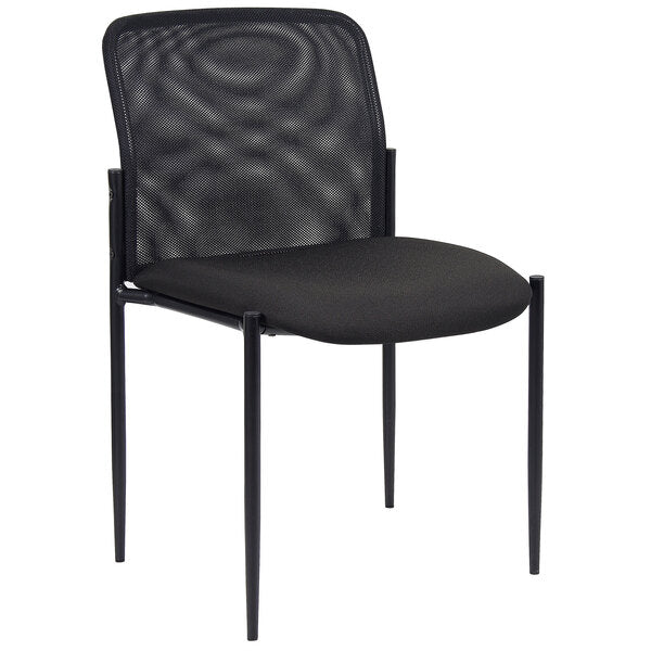 Boss Mesh Stackable Guest Chair, Black (B6919) - SchoolOutlet