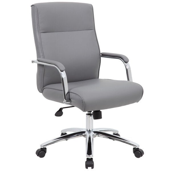 Boss Executive Black CaressoftPlus Conference Chair (B696C) - SchoolOutlet
