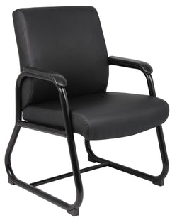 Boss Heavy Duty Caressoft Guest Chair, Black (B709)