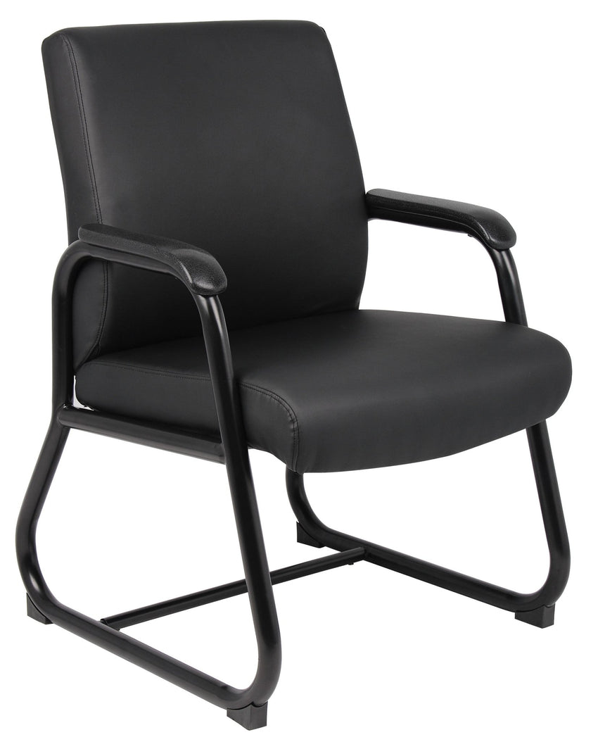 Boss Heavy Duty Caressoft Guest Chair, Black (B709) - SchoolOutlet