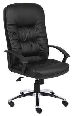 Boss High Back LeatherPlus Chair, Black (B7301)