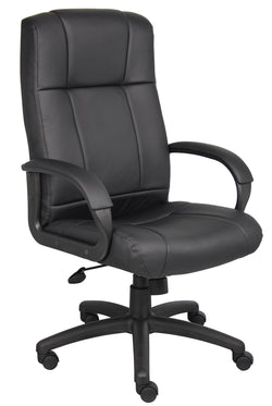 Boss CaressoftPlus Executive High Back Chair, Black (B7901)
