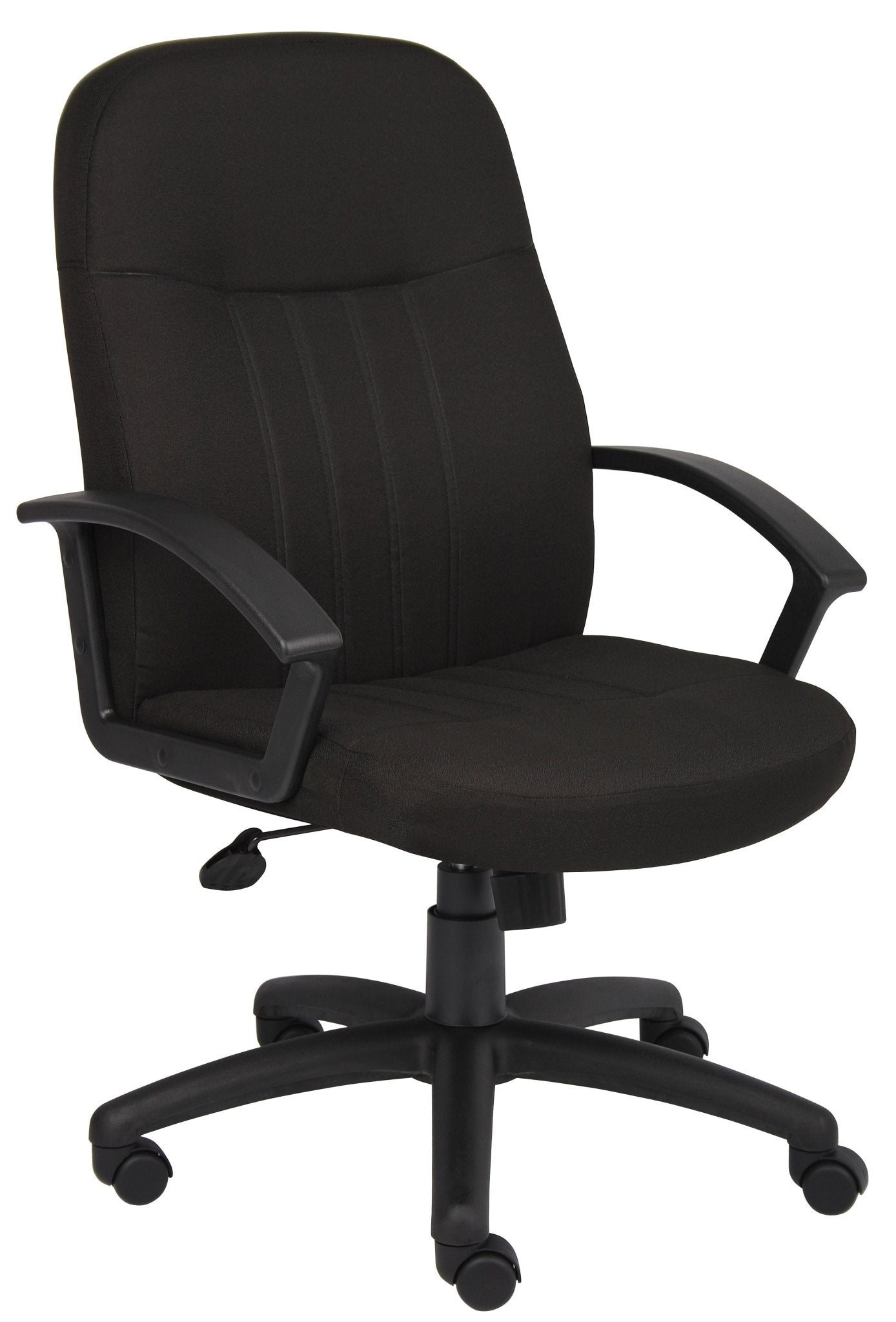 Boss Fabric Managers Mid Back Chair, Black (B8306) - SchoolOutlet