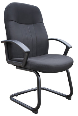 Boss Mid Back Fabric Guest Chair, Black (B8309)