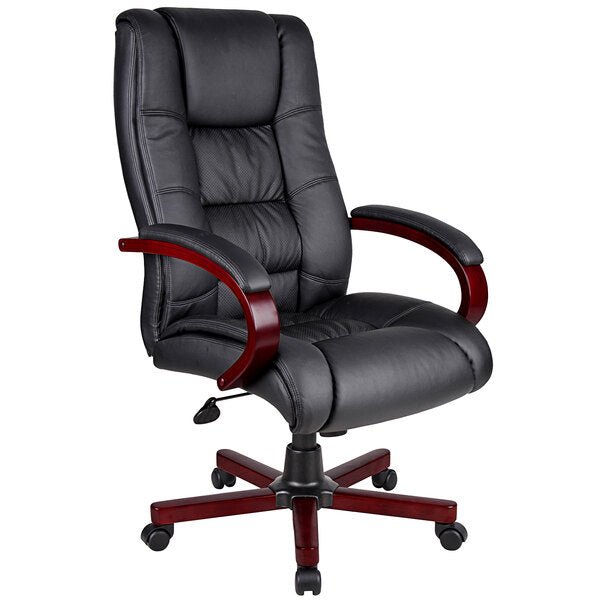 Boss High Back Executive Wood Finished Chairs (B8991) - SchoolOutlet