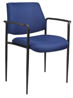 Boss Square Back Diamond Stacking Chair with Arm (B9503)