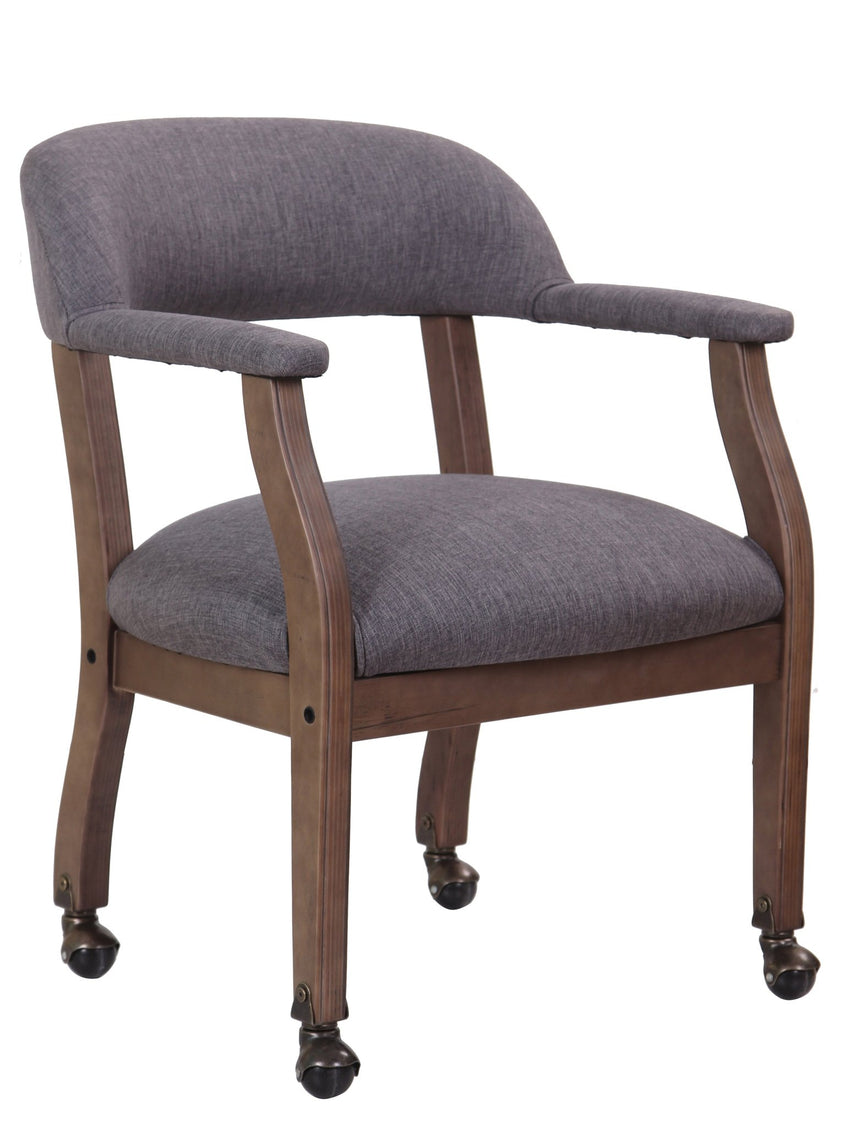Boss Captain's guest, accent or dining chair with Casters (B9545) - SchoolOutlet