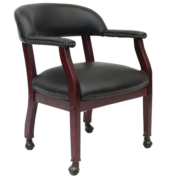 Boss Captain's guest, accent or dining chair with Casters (B9545) - SchoolOutlet