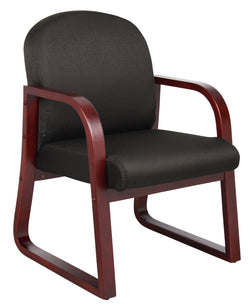 Boss Fabric Mahogany Frame Side Chair (B9570)
