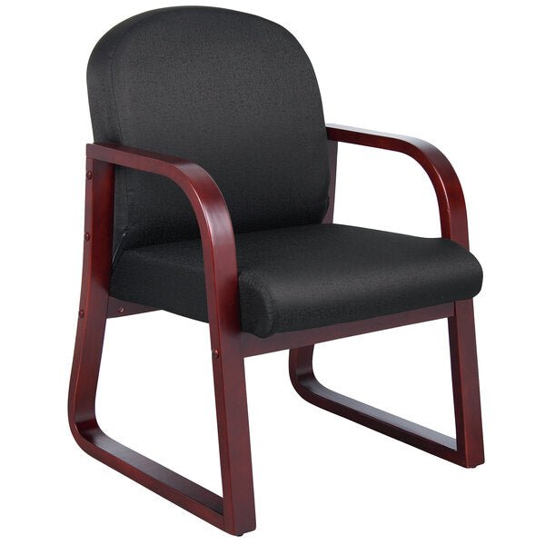 Boss Fabric Mahogany Frame Side Chair (B9570) - SchoolOutlet