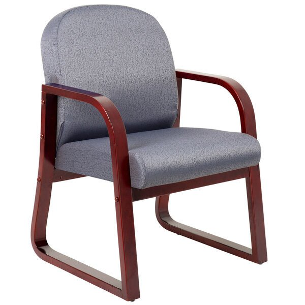 Boss Fabric Mahogany Frame Side Chair (B9570) - SchoolOutlet