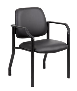 Boss Mid-Back Antimicrobial Guest Chair with Arms, Black (B9591AM)