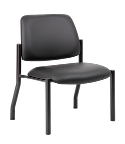 Boss Antimicrobial Vinyl Guest Chair with 400 lb. Capacity, Black Vinyl (B9595AM)