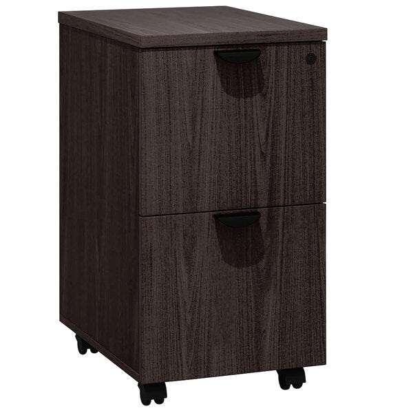Boss Mobile Pedestal Letter File Cabinet with 2 File Drawers, 16"W x 22"D x 28.5"H (N149) - SchoolOutlet