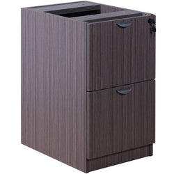 Boss Deluxe Locking Pedestal Letter File Cabinet with 2 File Drawers, 16"W x 22"D x 28.5"H (N176)
