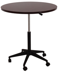 Boss 32" Round Mobile Office Table, Mahogany (N30)