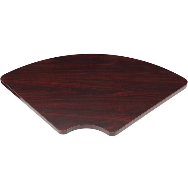 Boss Ganging Corner Table Top for B629M Chairs, Mahogany (N6CT) - SchoolOutlet