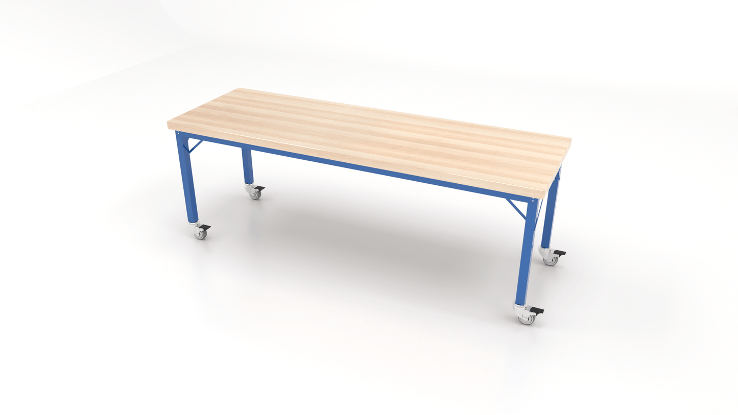 CEF Brainstorm Workbench 26" Height with Maple Butcher Block Top and Steel Frame for Kindergarten - 2nd Grade - SchoolOutlet