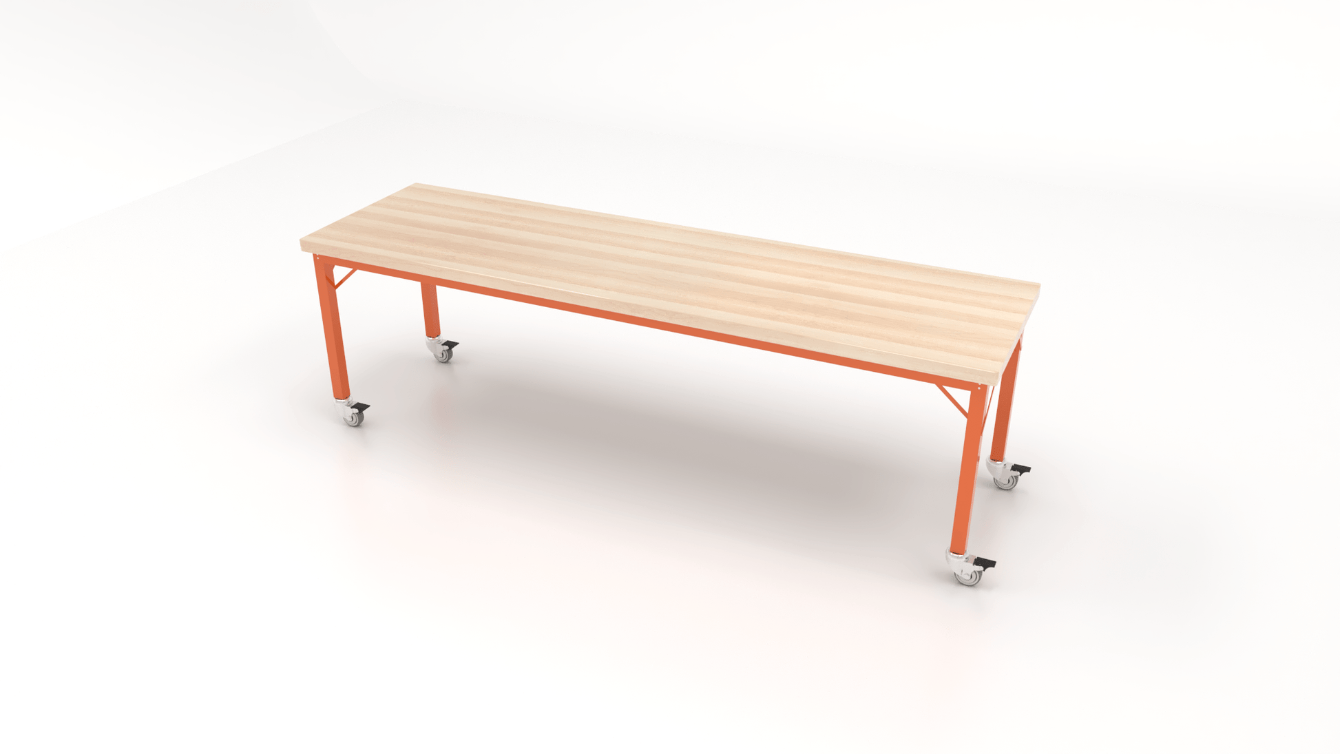 CEF Brainstorm Workbench 26" Height with Maple Butcher Block Top and Steel Frame for Kindergarten - 2nd Grade - SchoolOutlet