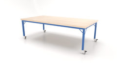 CEF Brainstorm Workbench 26" Height with Maple Butcher Block Top and Steel Frame for Kindergarten - 2nd Grade