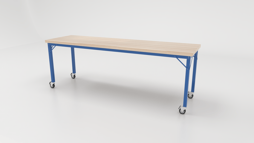 CEF Brainstorm Workbench 30" Height with Maple Butcher Block Top and Steel Frame for 3rd Grade and Up - SchoolOutlet