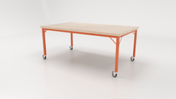 CEF Brainstorm Workbench 30" Height with Maple Butcher Block Top and Steel Frame for 3rd Grade and Up