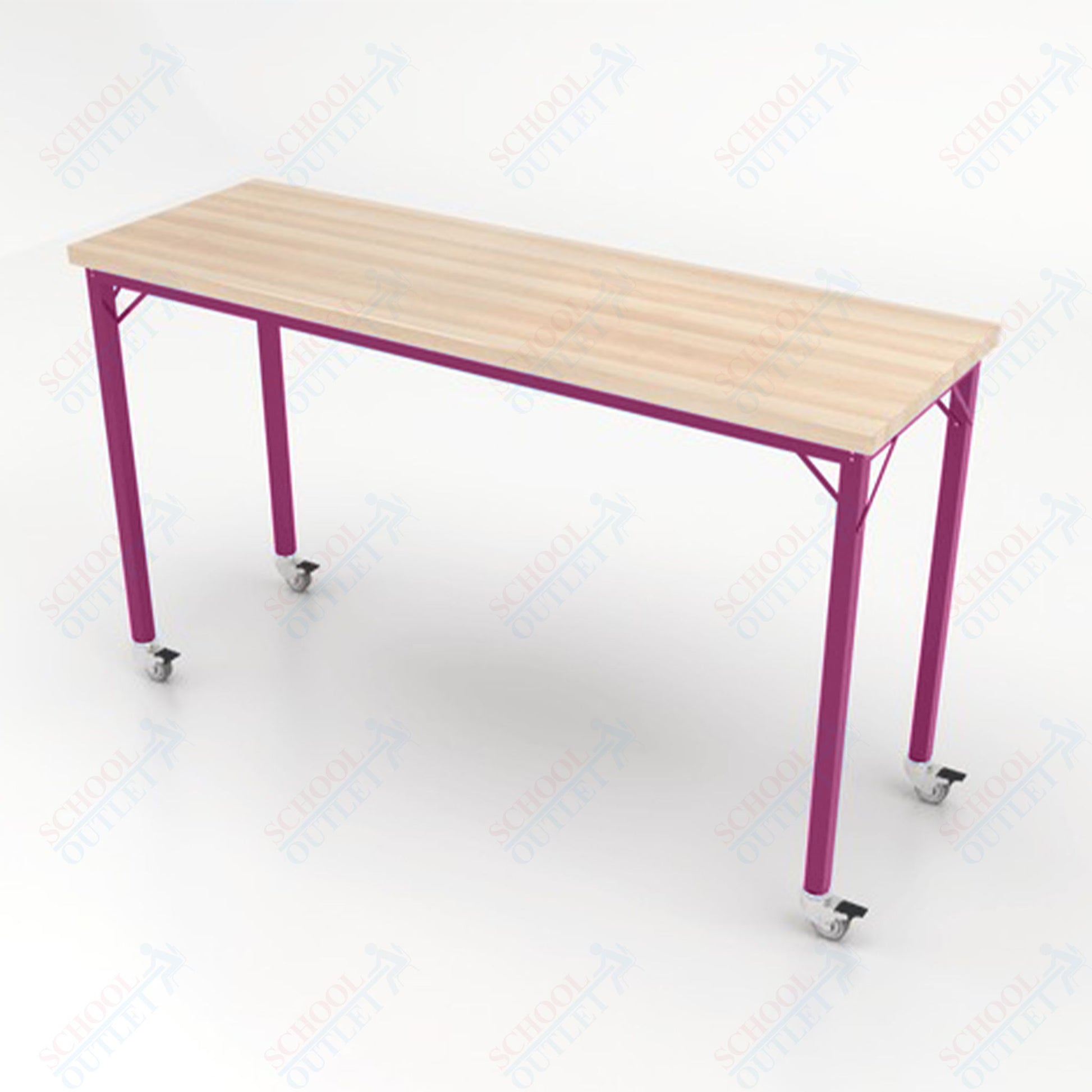 CEF Brainstorm Workbench 42" Height with Maple Butcher Block Top and Steel Frame for 6th Grade and Up - SchoolOutlet