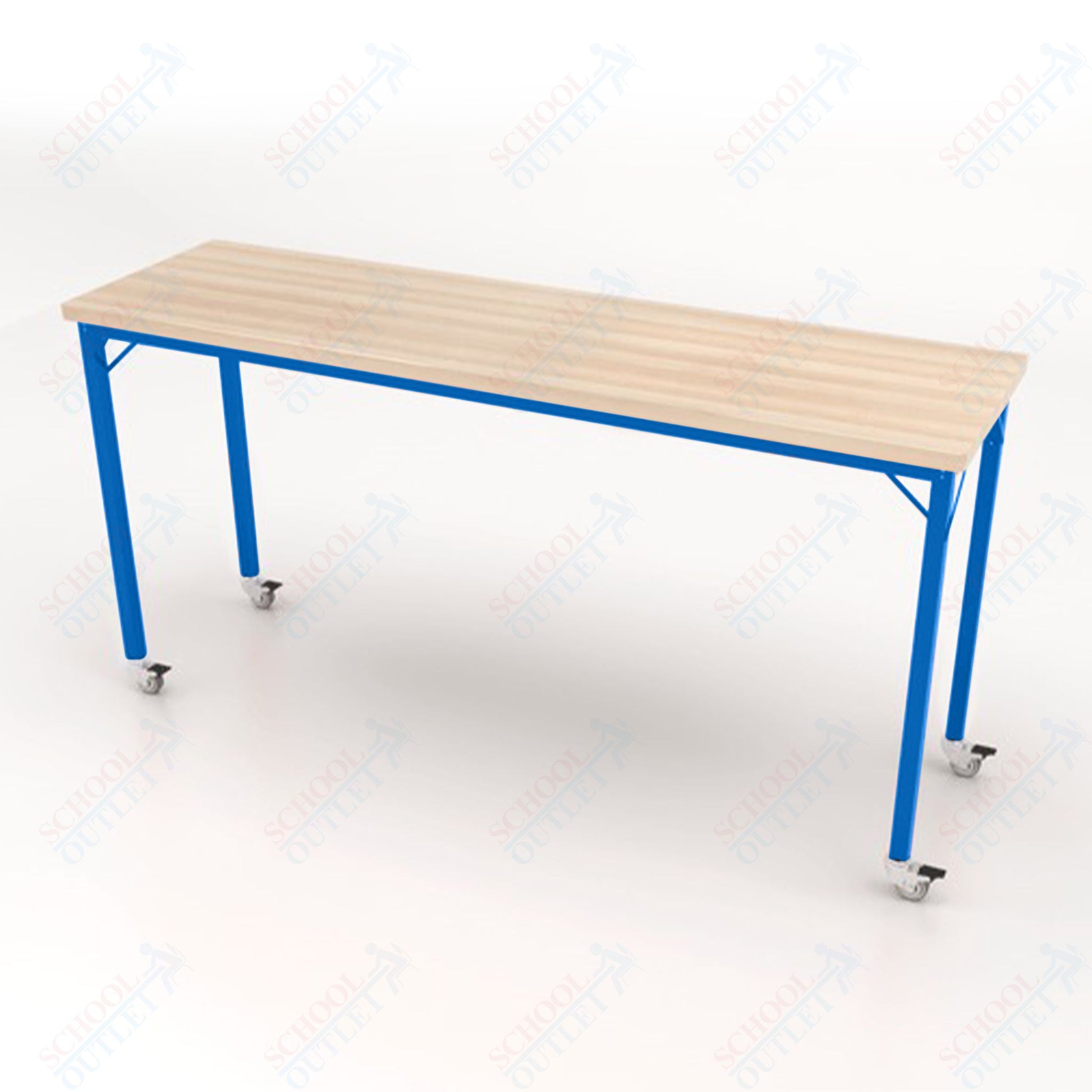 CEF Brainstorm Workbench 42" Height with Maple Butcher Block Top and Steel Frame for 6th Grade and Up - SchoolOutlet