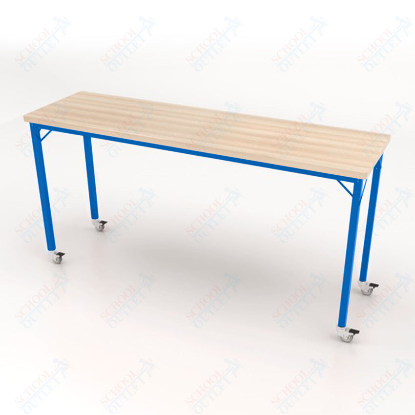 CEF Brainstorm Workbench 42" Height with Maple Butcher Block Top and Steel Frame for 6th Grade and Up - SchoolOutlet