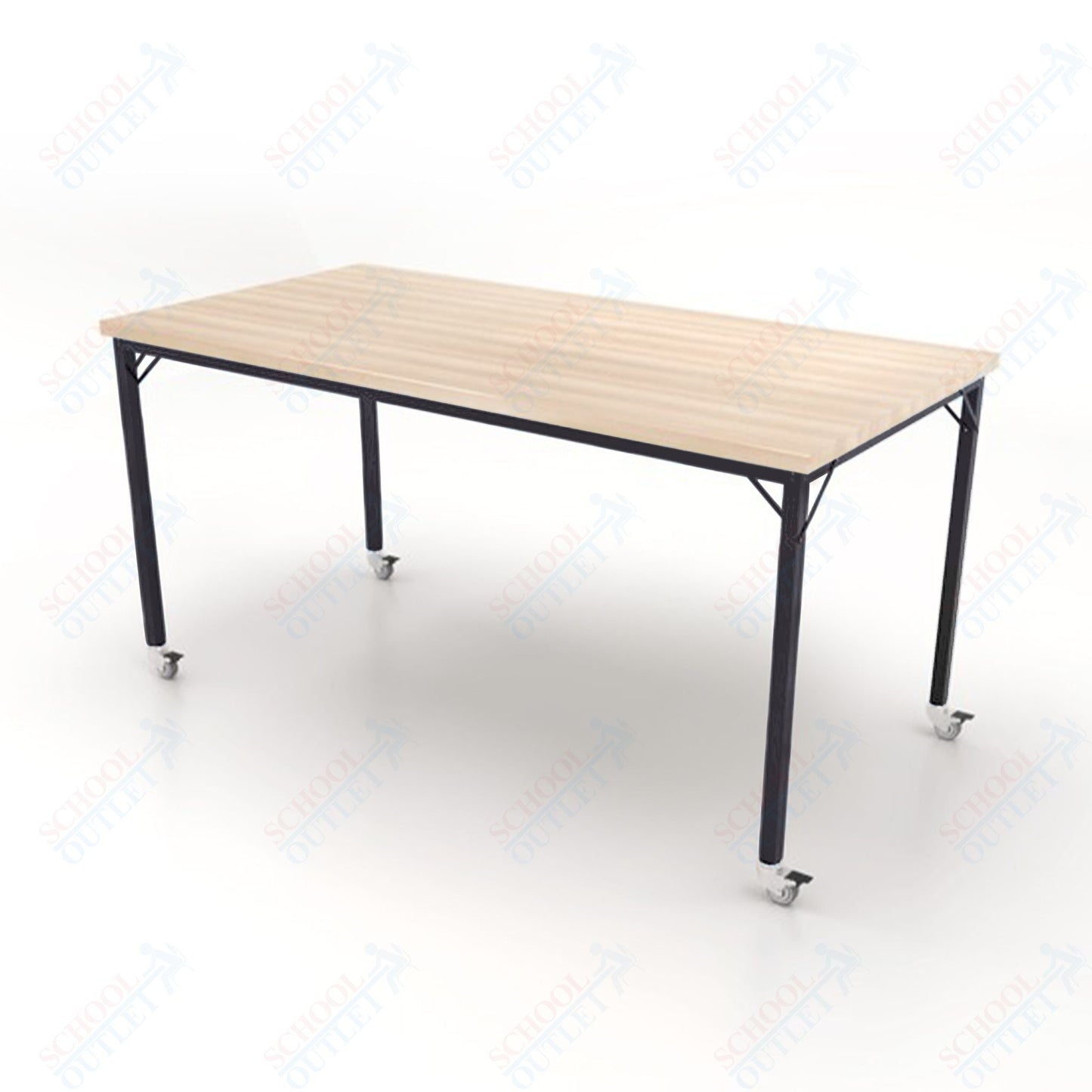 CEF Brainstorm Workbench 42" Height with Maple Butcher Block Top and Steel Frame for 6th Grade and Up - SchoolOutlet