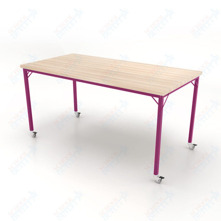 CEF Brainstorm Workbench 42" Height with Maple Butcher Block Top and Steel Frame for 6th Grade and Up - SchoolOutlet