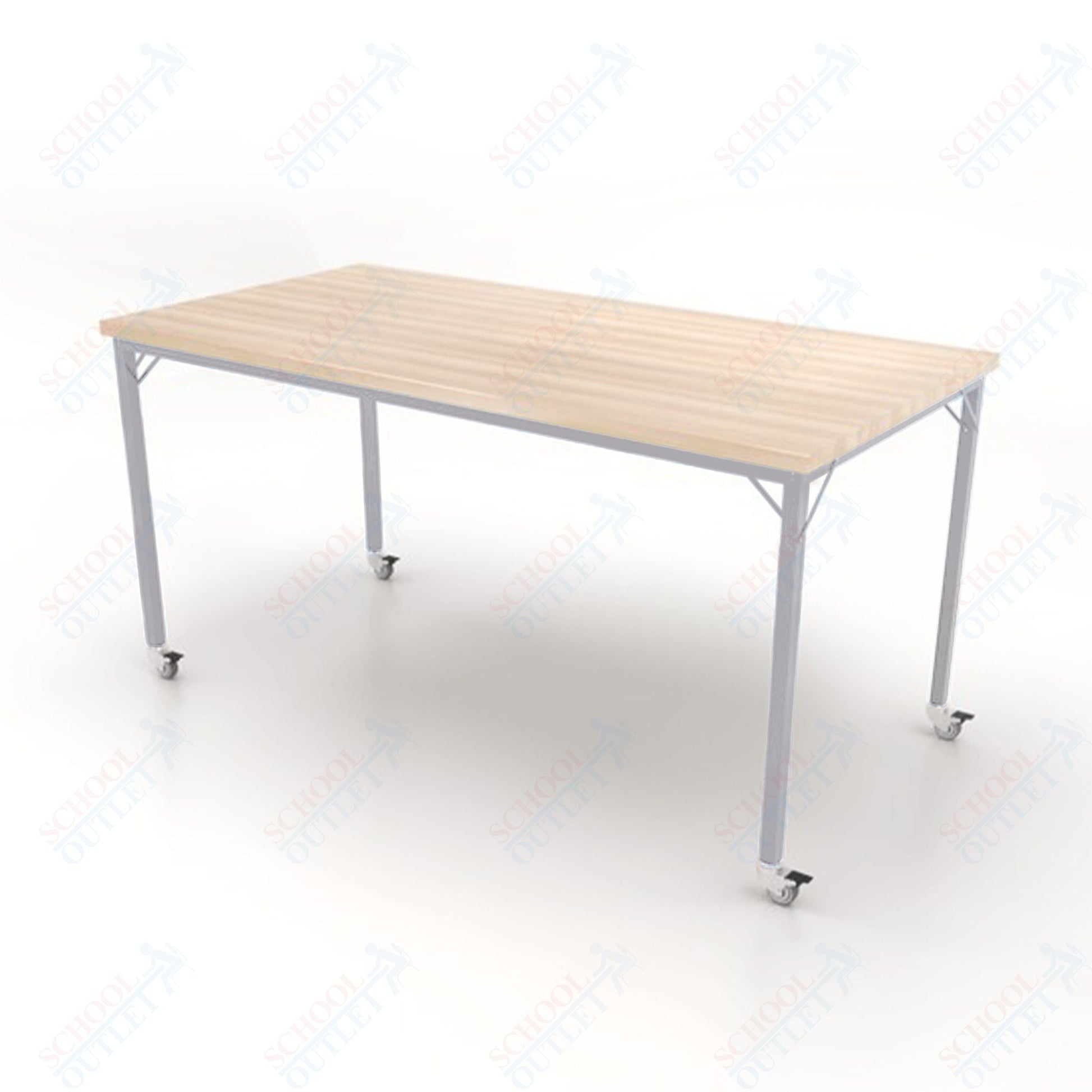 CEF Brainstorm Workbench 42" Height with Maple Butcher Block Top and Steel Frame for 6th Grade and Up - SchoolOutlet