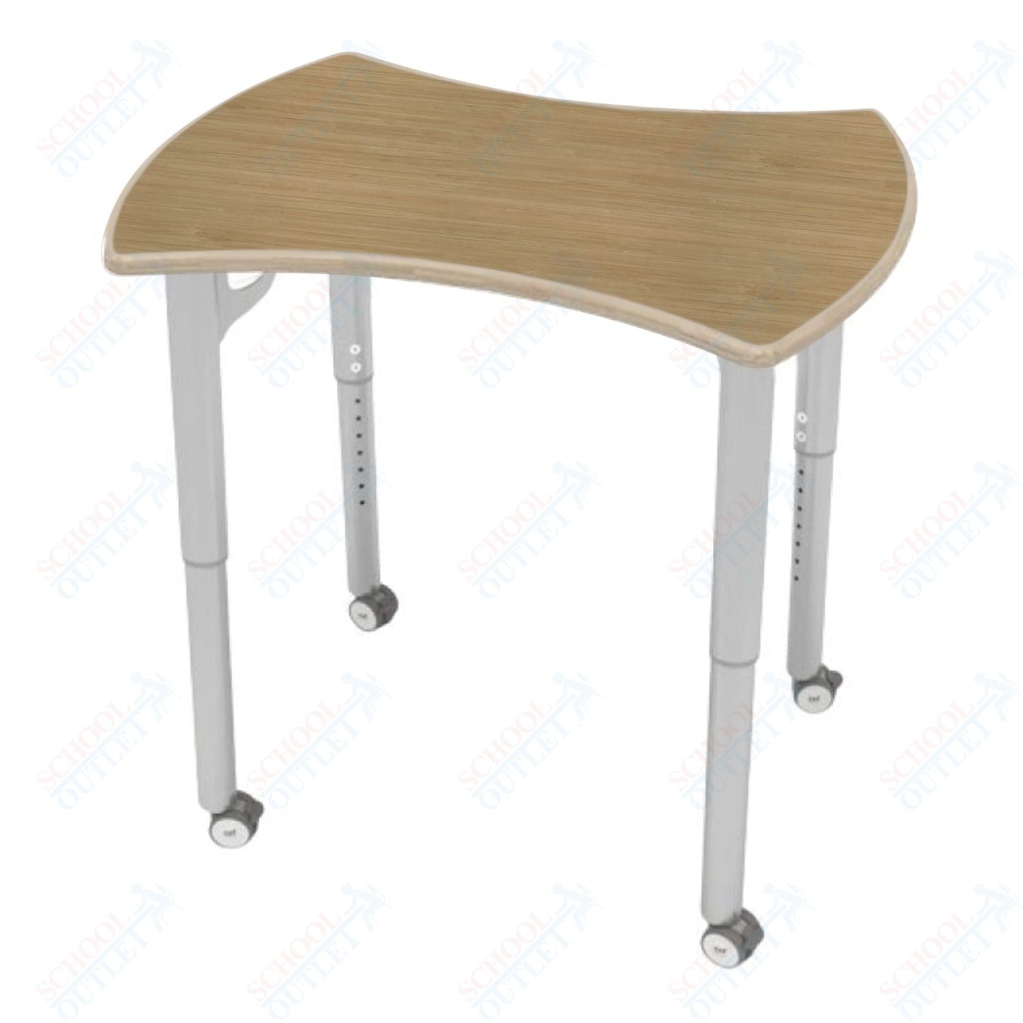 CEF ESTO Hourglass Student Desk 33.25" x 17.25" High - Pressure Laminate Top on Baltic Birch and Adjustable Height Legs - SchoolOutlet