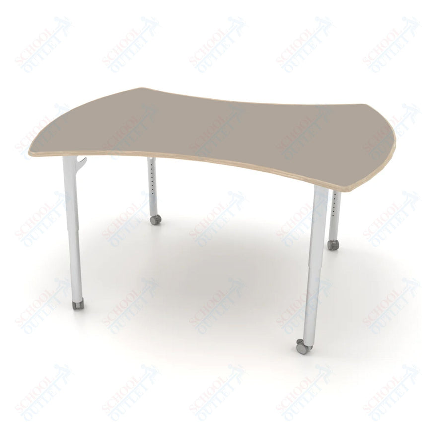 CEF ESTO Table 60" x 52" Fenix on Baltic Birch Top and Adjustable Height Legs - SchoolOutlet