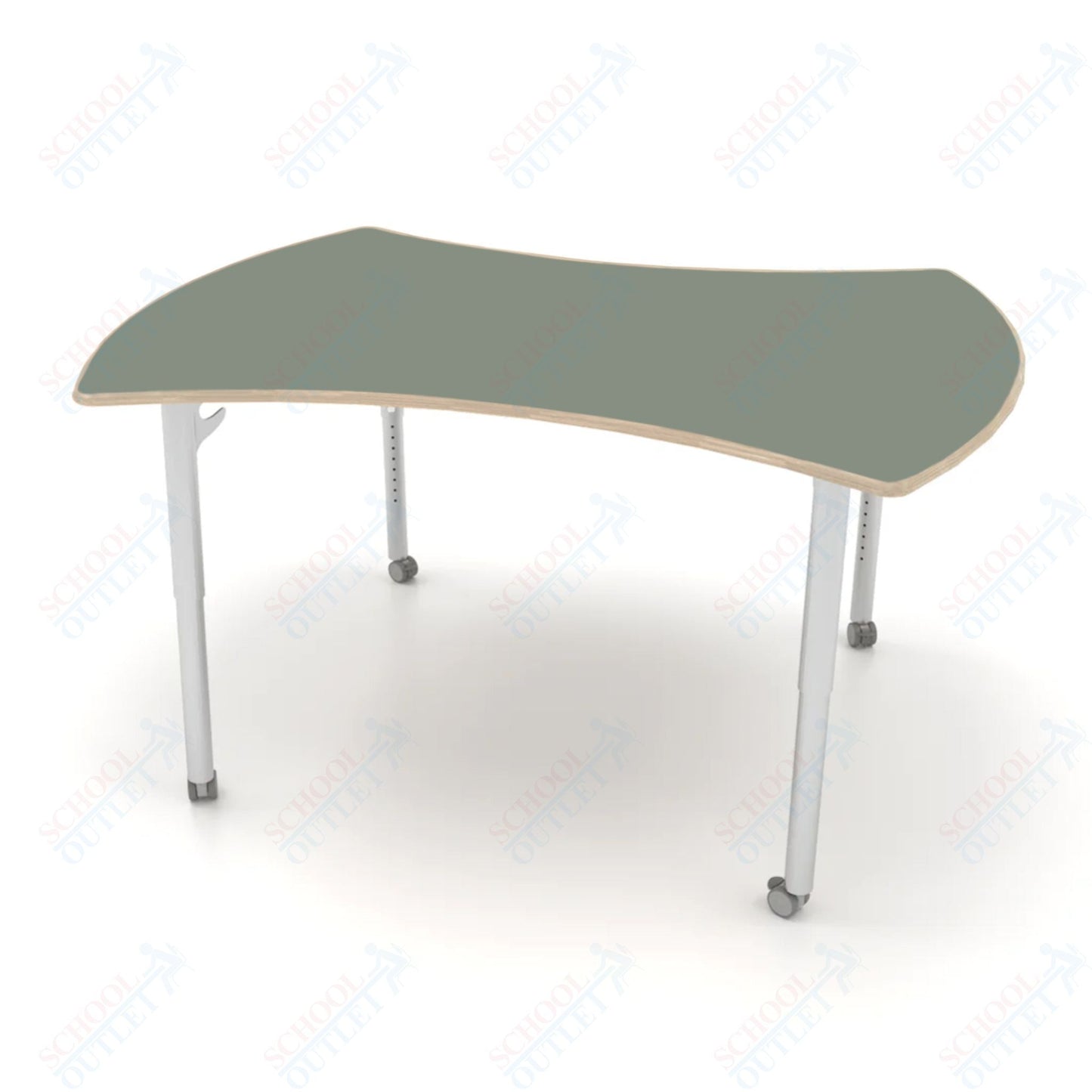 CEF ESTO Table 60" x 52" Fenix on Baltic Birch Top and Adjustable Height Legs - SchoolOutlet