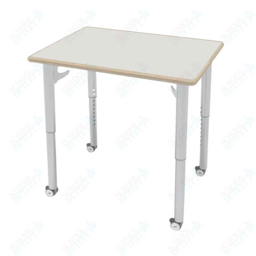 CEF ESTO Rectangle Student Desk 30" x 22" Fenix Top on Baltic Birch and Adjustable Height Legs - SchoolOutlet