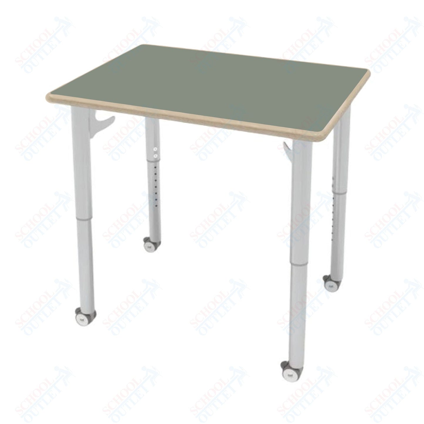 CEF ESTO Rectangle Student Desk 30" x 22" Fenix Top on Baltic Birch and Adjustable Height Legs - SchoolOutlet