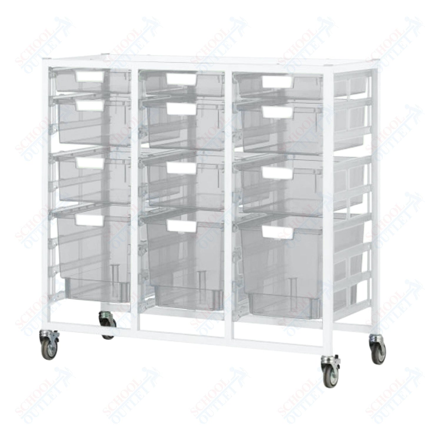 Certwood Class Act Tower - Slim Line - 27 Module - Mobile Storage Cart (CRT - CE2103) - SchoolOutlet