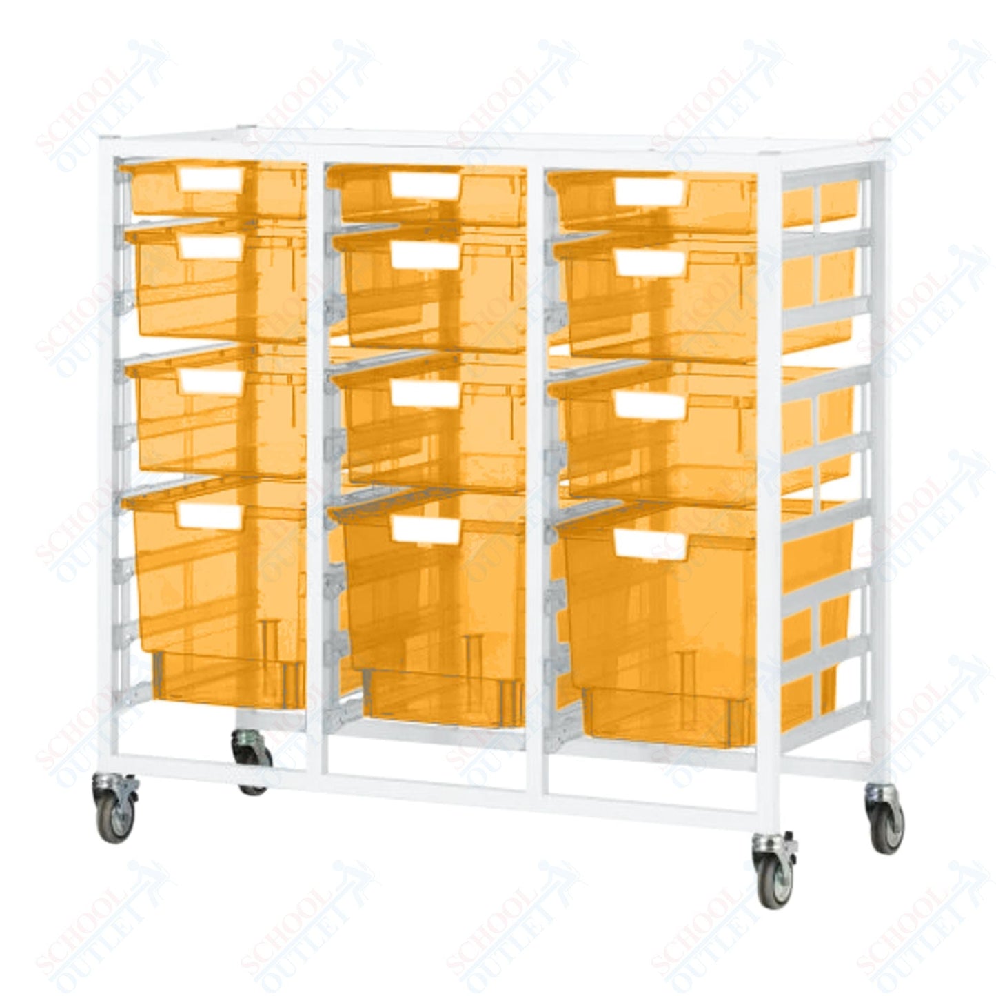 Certwood Class Act Tower - Slim Line - 27 Module - Mobile Storage Cart (CRT - CE2103) - SchoolOutlet