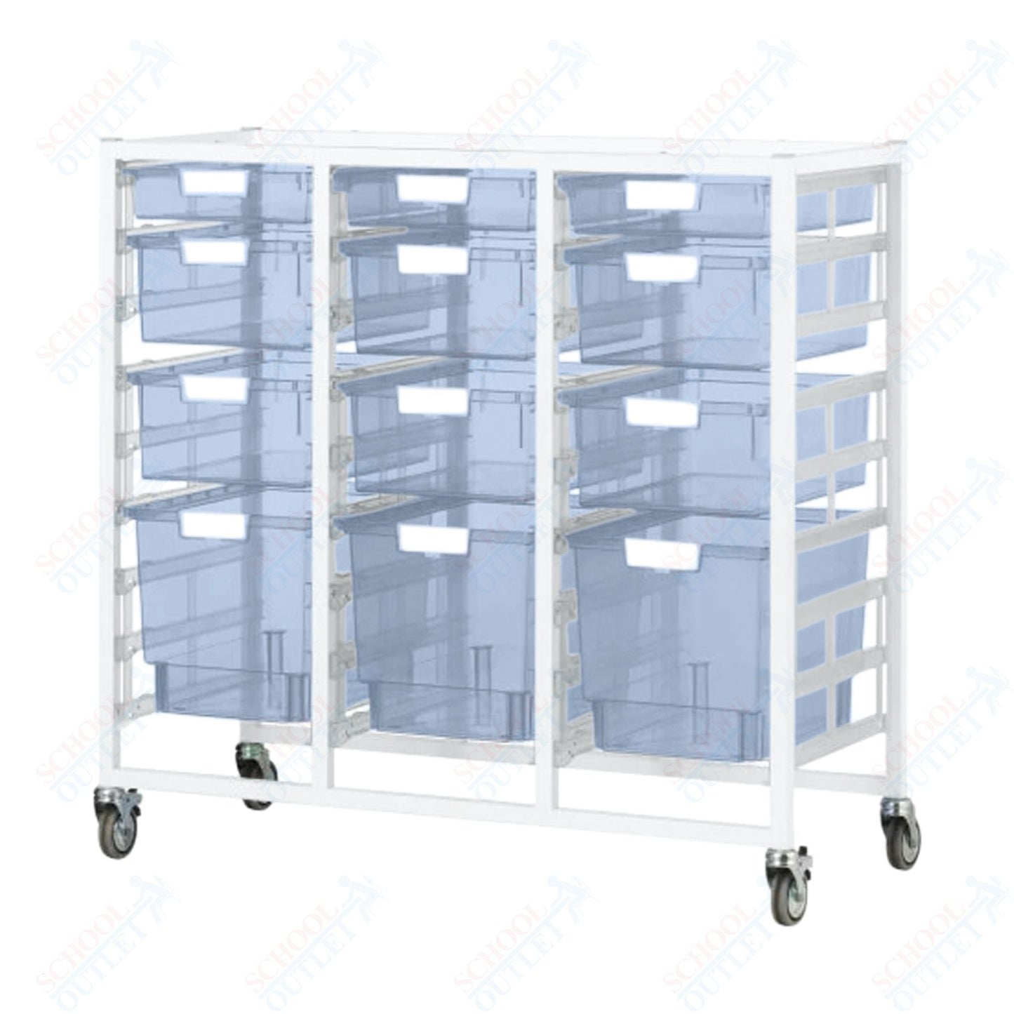 Certwood Class Act Tower - Slim Line - 27 Module - Mobile Storage Cart (CRT - CE2103) - SchoolOutlet