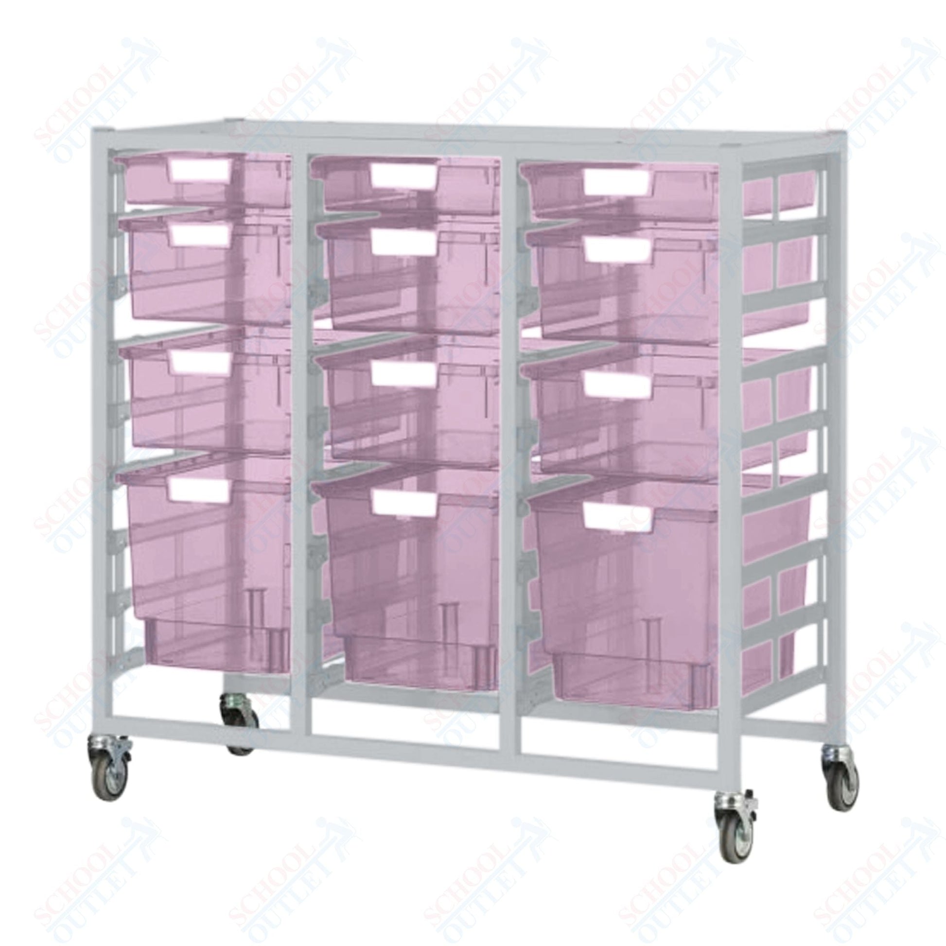 Certwood Class Act Tower - Slim Line - 27 Module - Mobile Storage Cart (CRT - CE2103) - SchoolOutlet