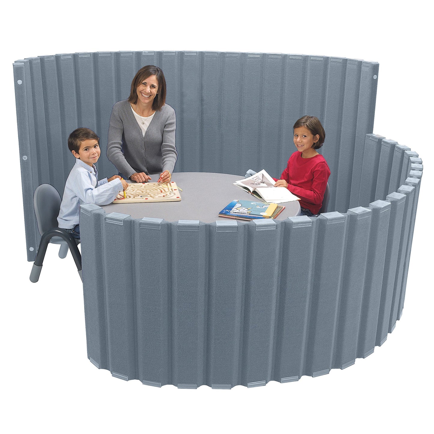 Angeles Quiet Divider with Sound Sponge 30" x 10' Wall (AB8401) - SchoolOutlet
