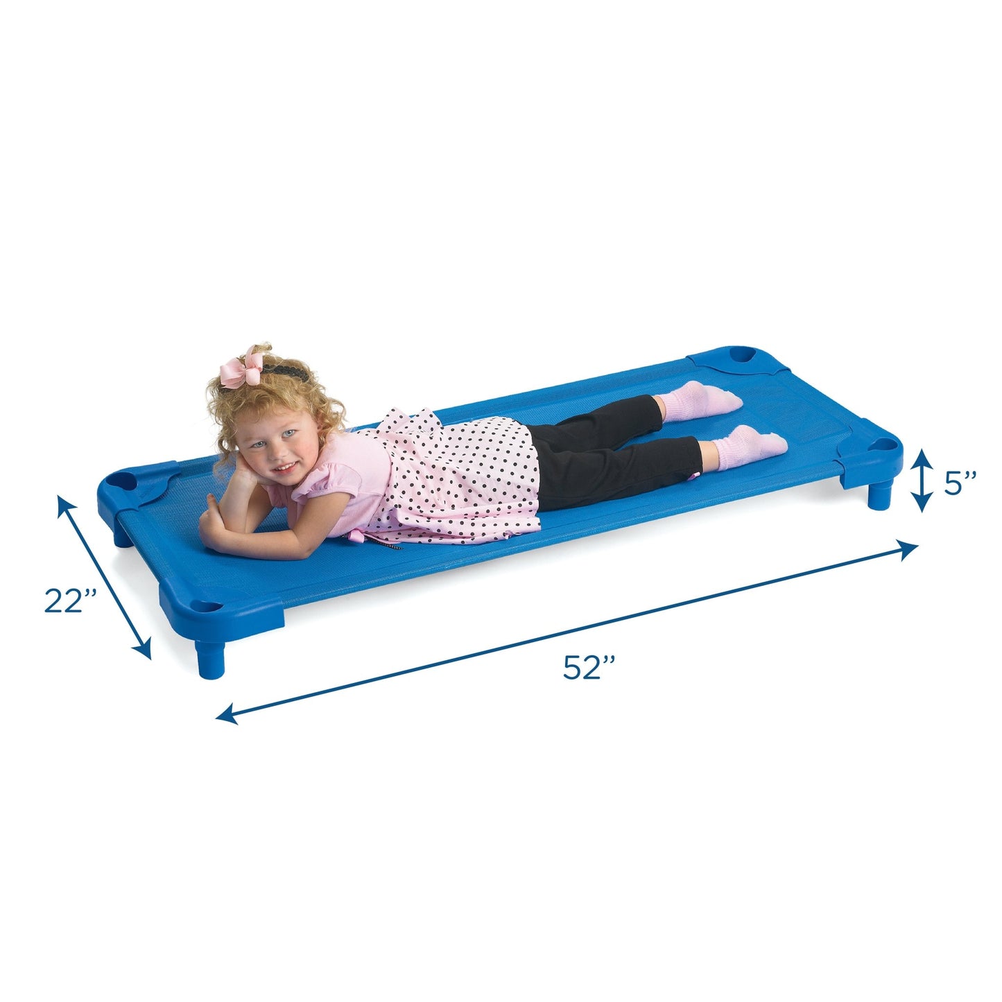 Angeles Value Line Standard Single Cot - Assembled - Blue (AFB5750) - SchoolOutlet