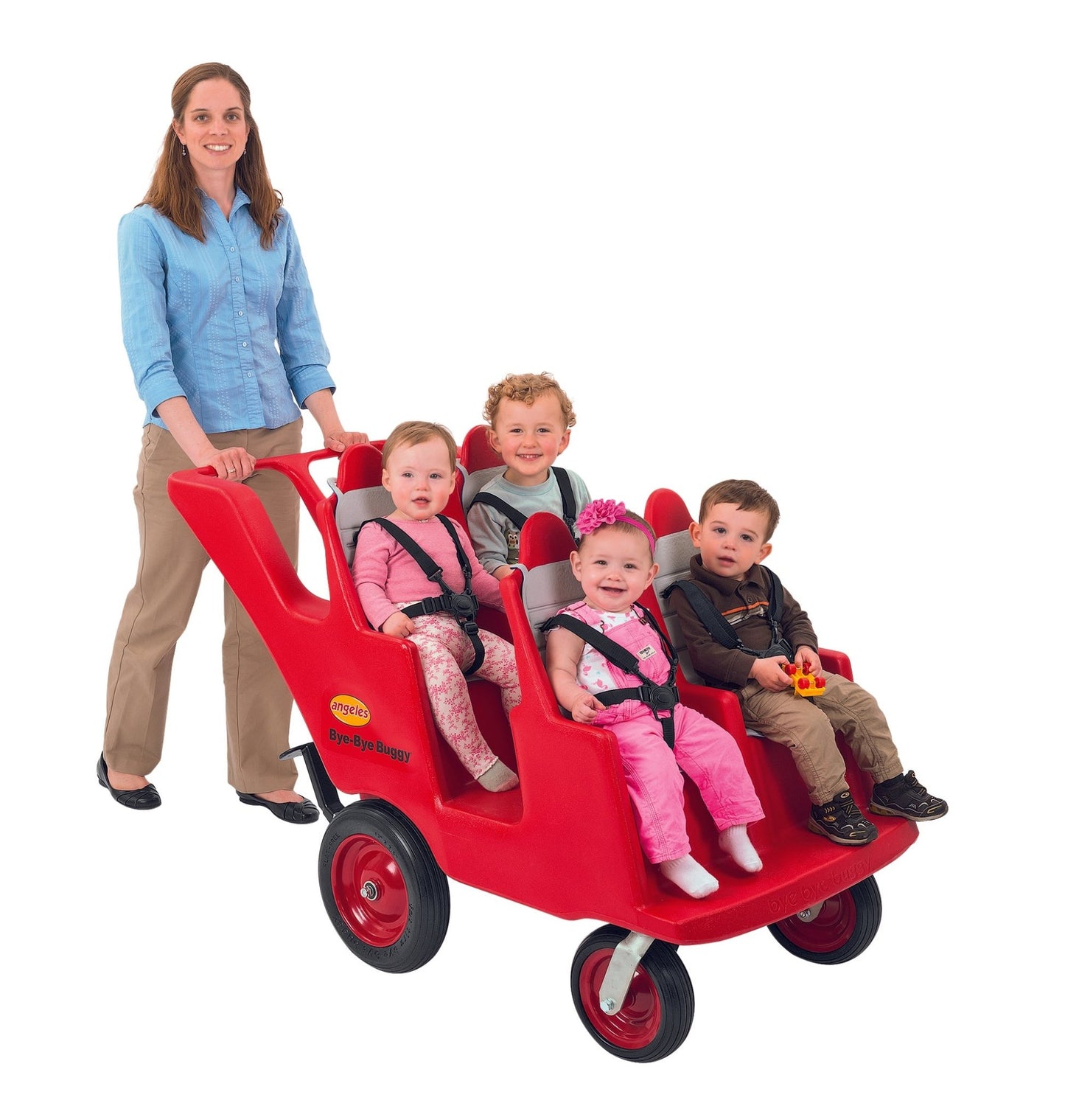 Angeles Bye Bye Buggy Never Flat "Fat Tire" 4 Passenger Stroller (AFB6300F) - SchoolOutlet
