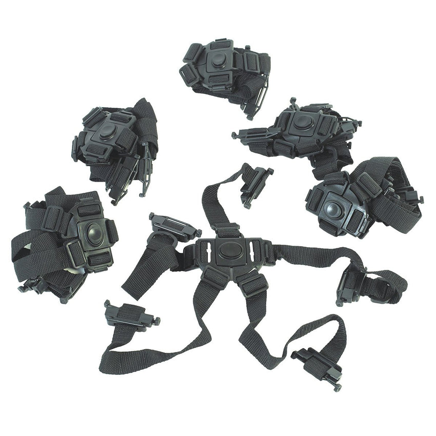 Angeles Buggy Black Seat Harness Set of 6 (AFB6357) - SchoolOutlet